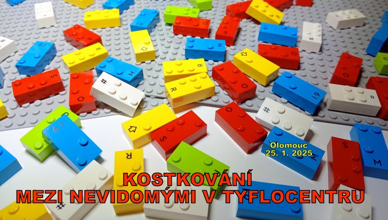 leták akce Kostkování v TyfloCentru mezi nevidomými